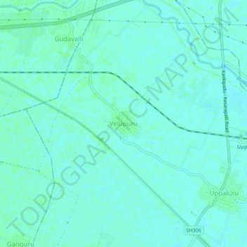 Velupuru topographic map, elevation, terrain