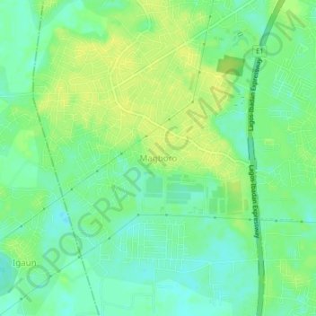 Magboro topographic map, elevation, terrain