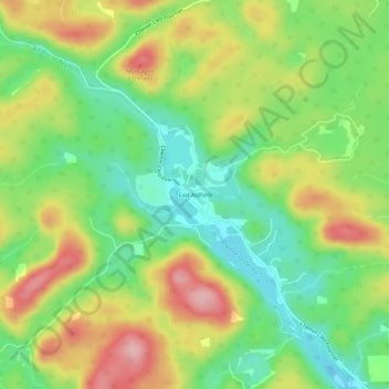 East Aldfield topographic map, elevation, terrain