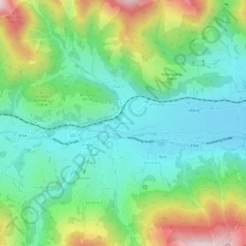Rosental topographic map, elevation, terrain