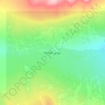 Hudur topographic map, elevation, terrain