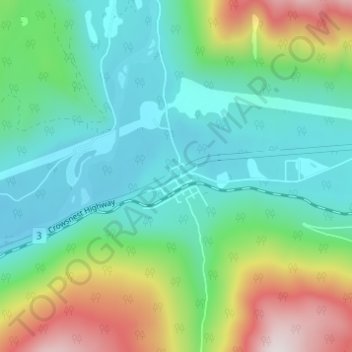 Kitchener topographic map, elevation, terrain
