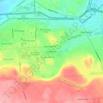 Stanley Manor topographic map, elevation, terrain