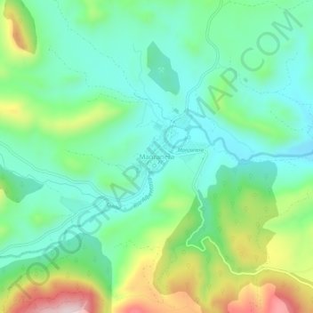 Manzanera topographic map, elevation, terrain