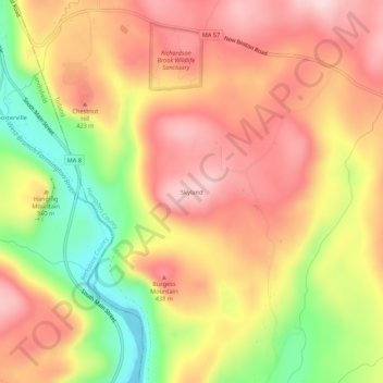 Skyland topographic map, elevation, terrain