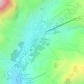 Cielo Alto topographic map, elevation, terrain