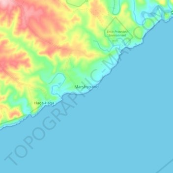 Marshstrand topographic map, elevation, terrain