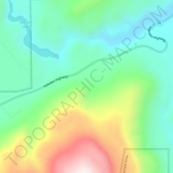 Marron Valley topographic map, elevation, terrain