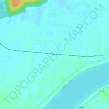 Oneida topographic map, elevation, terrain