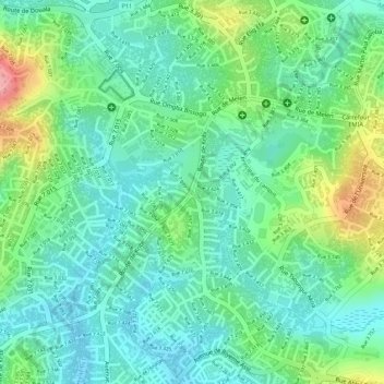 Carrefour Obili topographic map, elevation, terrain