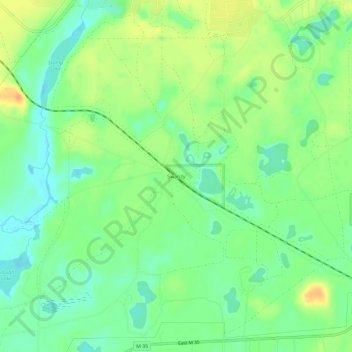 Swanzy topographic map, elevation, terrain