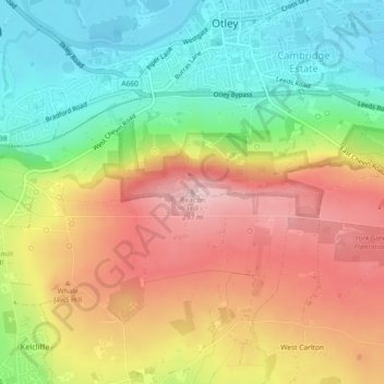 Beacon Hill topographic map, elevation, terrain
