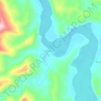 Gaviota topographic map, elevation, terrain