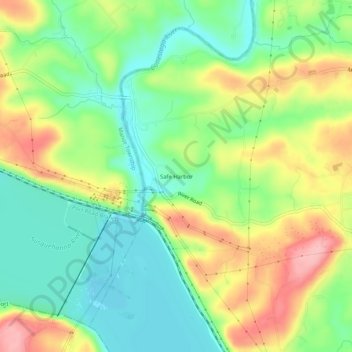 Safe Harbor topographic map, elevation, terrain