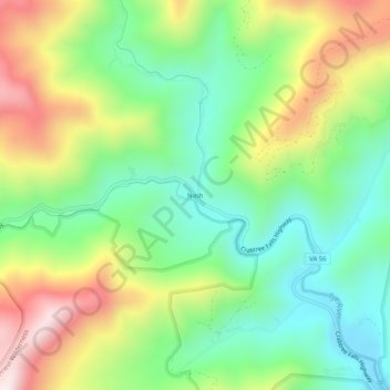 Nash topographic map, elevation, terrain