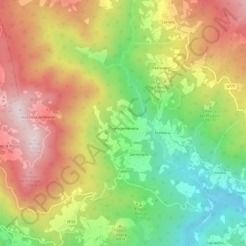 Costa topographic map, elevation, terrain