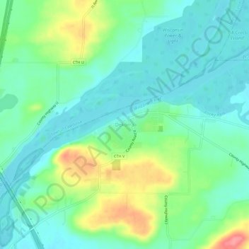 Dekorra topographic map, elevation, terrain