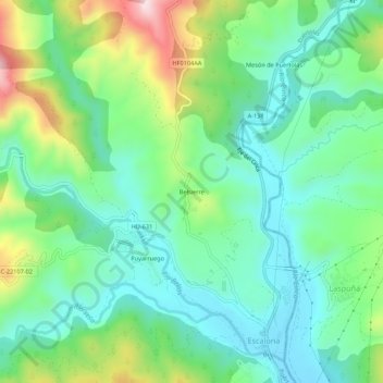 Belsierre topographic map, elevation, terrain