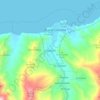 Choroní topographic map, elevation, terrain