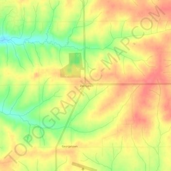Zier Cors topographic map, elevation, terrain