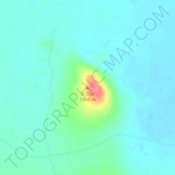 El Ojo topographic map, elevation, terrain