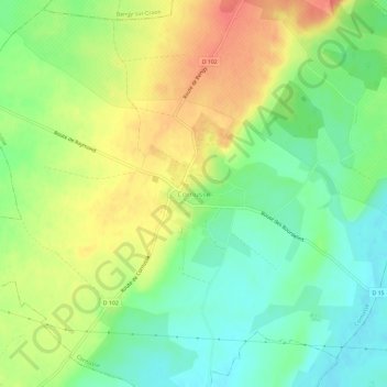 Cornusse topographic map, elevation, terrain