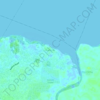 Badore topographic map, elevation, terrain