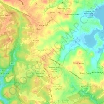 Cranberry Woods topographic map, elevation, terrain
