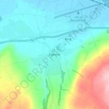 Eglinton topographic map, elevation, terrain