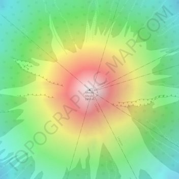 Mount Mayon topographic map, elevation, terrain