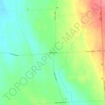 Merrifield topographic map, elevation, terrain