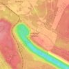 Mühlrose - Miłoraz topographic map, elevation, terrain