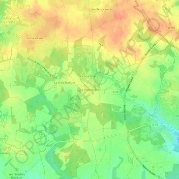 La Chabossière topographic map, elevation, terrain