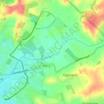 Clipstone topographic map, elevation, terrain