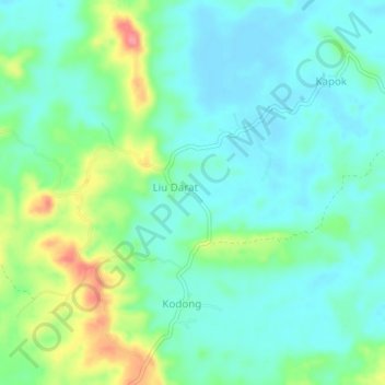 Liu topographic map, elevation, terrain