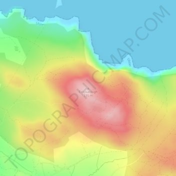 Crockalough topographic map, elevation, terrain