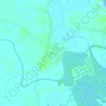Kadur topographic map, elevation, terrain