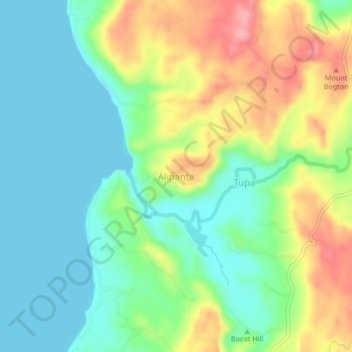 Alipanta topographic map, elevation, terrain