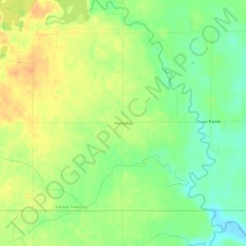 Hockaday topographic map, elevation, terrain
