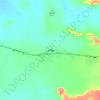 Bougadoum topographic map, elevation, terrain