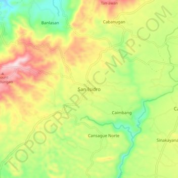 San Isidro topographic map, elevation, terrain