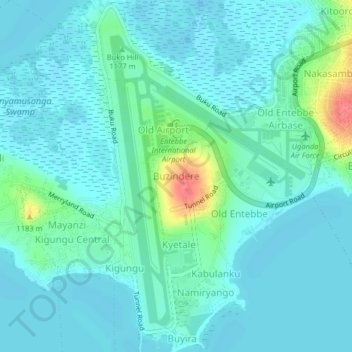 Buzindere topographic map, elevation, terrain