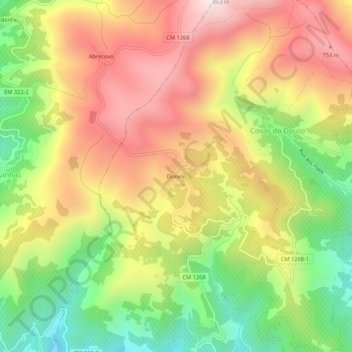 Donelo topographic map, elevation, terrain