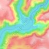 Laussac topographic map, elevation, terrain