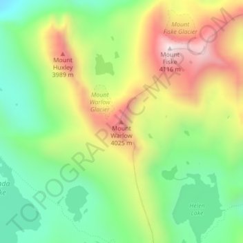 Mount Warlow topographic map, elevation, terrain