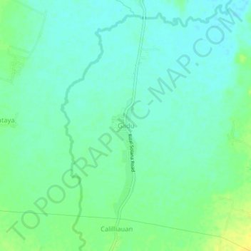 Gadu topographic map, elevation, terrain