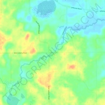 Liberty topographic map, elevation, terrain