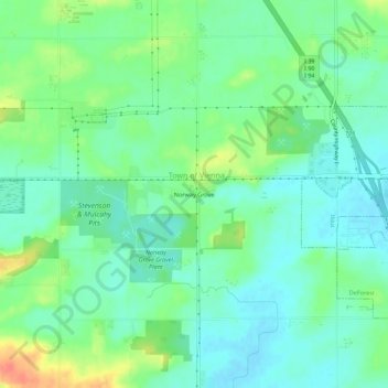 Norway Grove topographic map, elevation, terrain