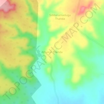 Athukur Thanda topographic map, elevation, terrain