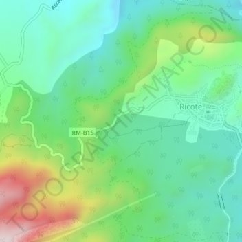 Huerta de Arriba topographic map, elevation, terrain
